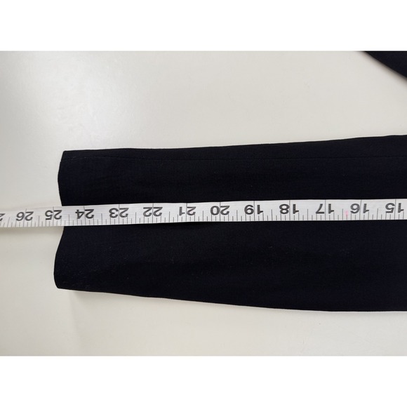 Theory Open Front Blazer Womens 6 Black Virgin Wool Minimalist Chic Quiet Luxury - Picture 12 of 12